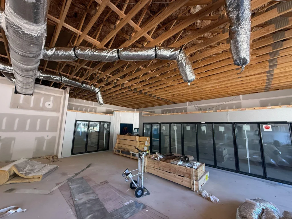 Picture of a commercial refrigeration installation