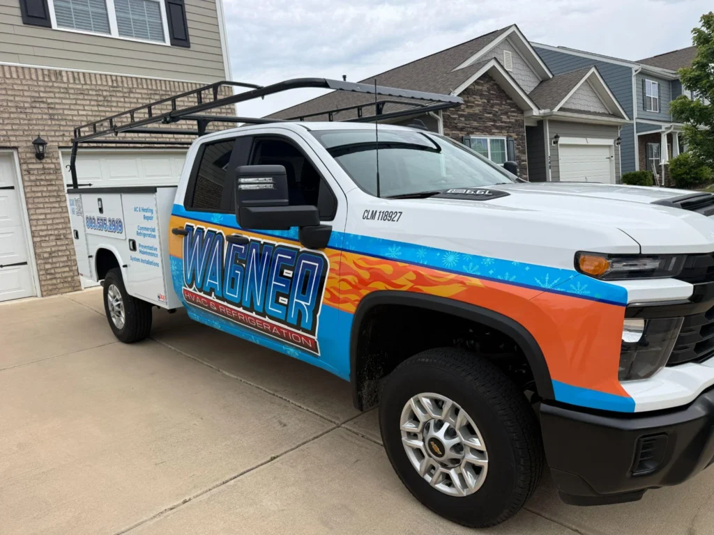 picture of a wagner hvac work truck